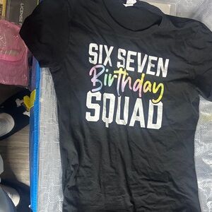 Black Birthday Squad Kids T-Shirt